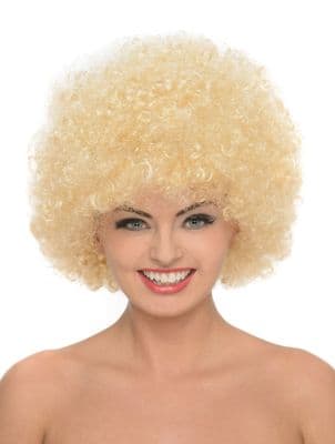 Blonde 1970s Afro Wig