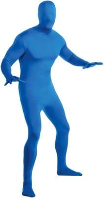 Blue Zentai Morph Suit Adult Full Body 2nd Skin Stretch Fancy Dress Costume