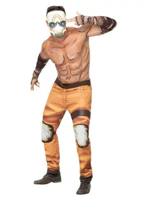 Borderlands Psycho Costume Mens Official Fancy Dress Cosplay Halloween Outfit
