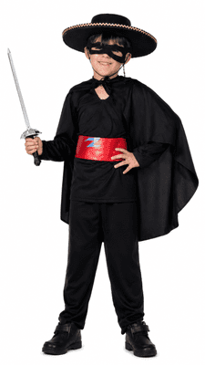 Boys Bandit Costume Child Fancy Dress Wild West Outlaw Age 4-6 Years