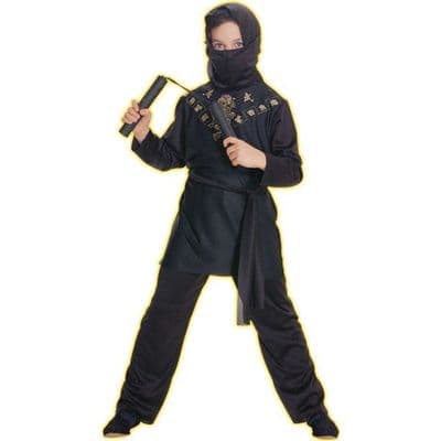 Boys Black Oriental Ninja Small Age 3-4