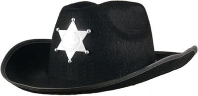 Boys Black Sheriff Hat