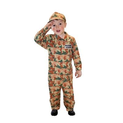 Boys Camouflage Army Costume