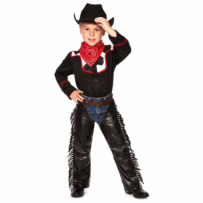 Boys Cool Cowboy Costume Childrens Wild West Fancy Dress Outfit