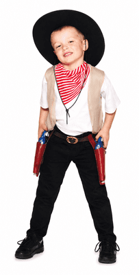 Boys Cowboy Costume Child Wild West Fancy Dress Age 10-12 Years Large