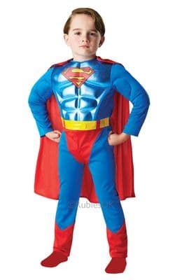 BOYS DC METALLIC SUPERMAN MUSCLE CHEST