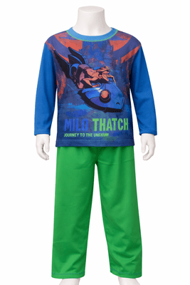 Boys Disney Atlantis Pyjamas Age 3-4 Years  Kids Long Sleeve PJ Set Blue Green