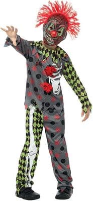 Boys Halloween Deluxe Twisted Clown Costume