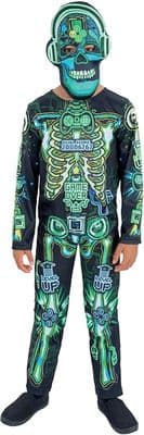Boys Halloween Glow in the Dark Tech Skeleton Costume