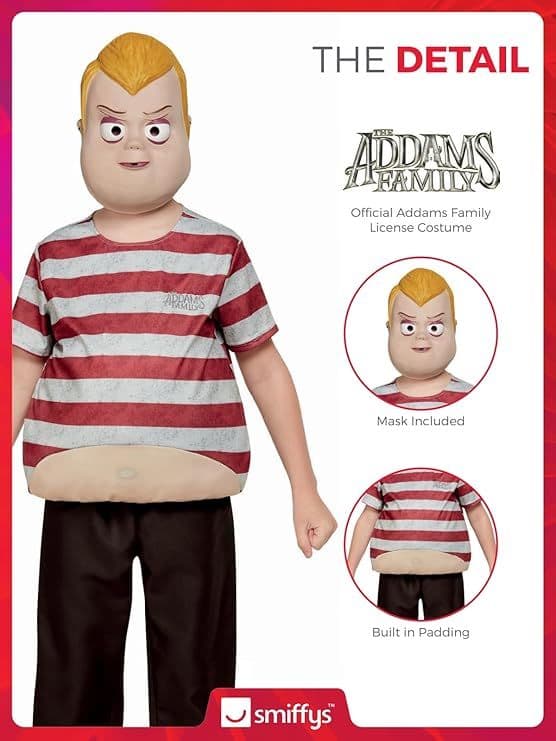 Amscan Boys Pugsley Addams Halloween Costume - Officially Licensed Addams Family Fancy Dress, Size 3-4 Years