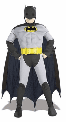 Boys Muscle Chest Grey Batman 2-3 years