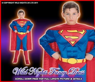 Boys Muscle Chest Superman Costume