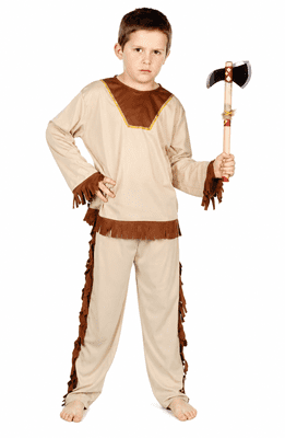 Boys Native American Style Costume Child Fancy Dress Age 3-5 Years
