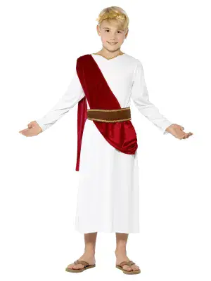Boys Roman Boy Costume Child Roman Toga Greek Fancy Dress School Outfit
