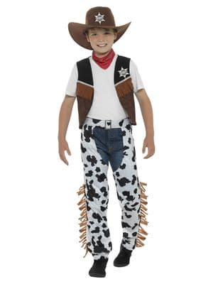 Boys Texan Cowboy Costume Child Wild West Fancy Dress Sheriff Outfit