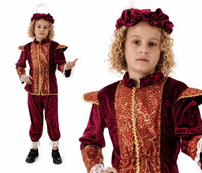 Boys Tudor Costume Medieval Fancy Dress Child Book Day Historical Outfit