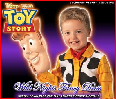 BOYS WOODY TOY STORY 3 DELUXE LARGE AGE 7-8