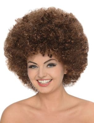 Brown 1970s Afro Wig