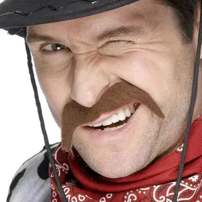 Brown Cowboy Moustache
