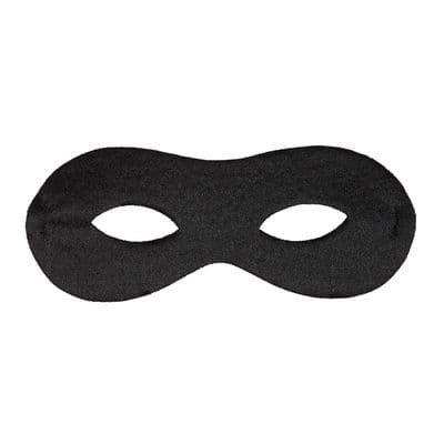 Burglar Eye Mask Black Bandit Fancy Dress Costume Party Accessory Adult