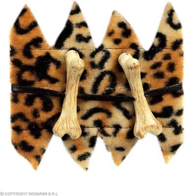 Cavemen Bone & Leopard Fur Bracelet