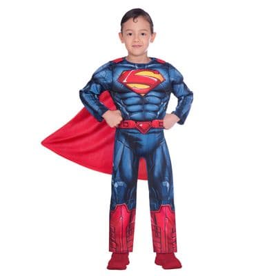 Child Deluxe Superman Fancy Dress Costume
