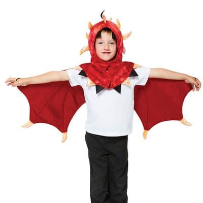 Child Dragon Cape Fancy Dress Costume Kids Fantasy Cosplay Outfit