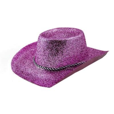Child Light Pink Glitter Cowboy hat