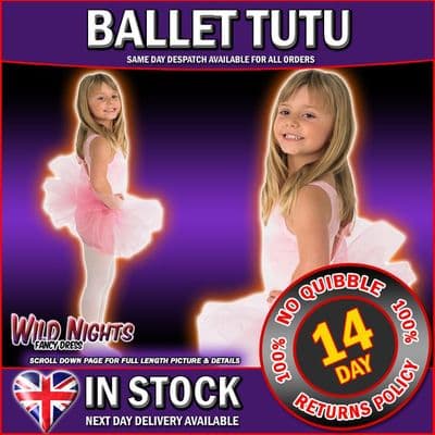 CHILD PINK FAIRY BALLET DANCER TUTU SKIRT