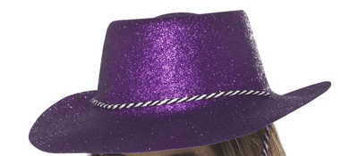 Child Purple Glitter Cowboy hat
