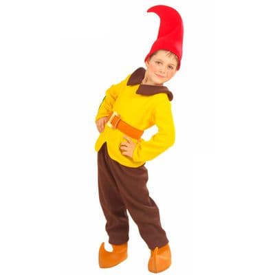 Children's Dwarf Gnome Costume Yellow Age 2-4 Years