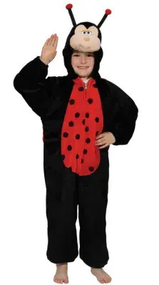 Childs Animal Costume Kids Fancy Dress Boys/Girls Onesie - LADYBUG