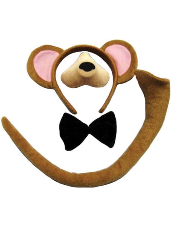 Childs Brown Monkey Accessory Set