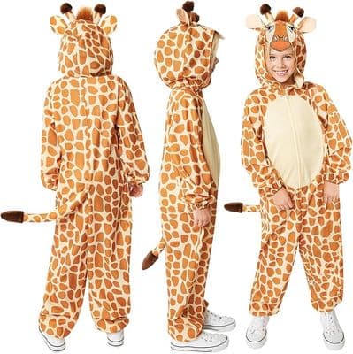 Childs Giraffe Hooded Jumpsuit Costume