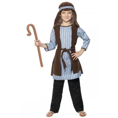 Childs Shepherd Costume with EVA Staff Small Age 4-6