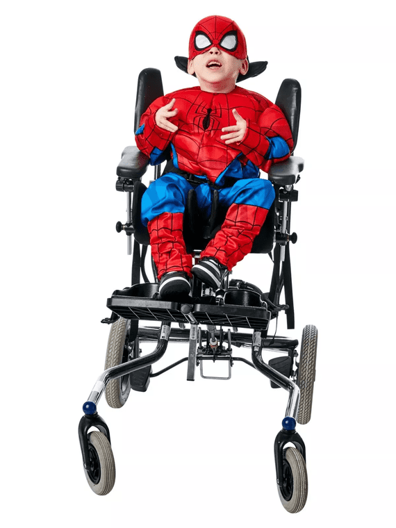 Childs Wheelchair Friendly Spiderman Costume