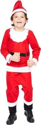 Christmas Child's Santa Suit Fancy Dress Costume Kids Xmas Outfit