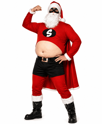 Christmas Gents Superhero Santa Medium