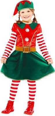 Christmas Girls Elf Fancy dress Costume