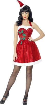 Christmas Ladies Sequin Santa Dress