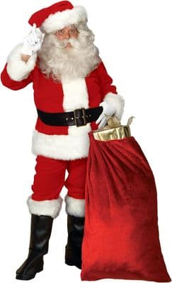 Christmas Men's Deluxe Imperial Plush Santa Suit Standard