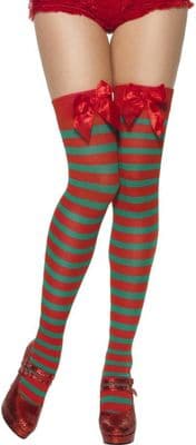 Christmas Red and Green Stripy Elf Stockings