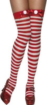 Christmas Red and White Pom Pom Stockings