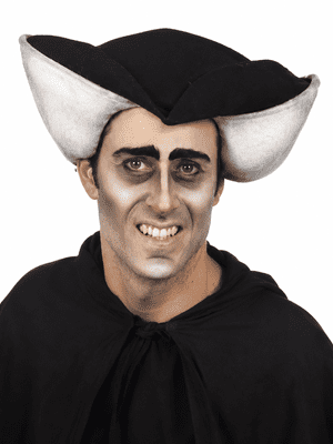 Count Dracula Black White Gents Wig Vampire Halloween Fancy Dress Costume Accessory
