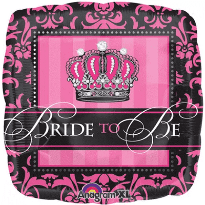 Crowned Bride To Be 18 inch Foil Balloon