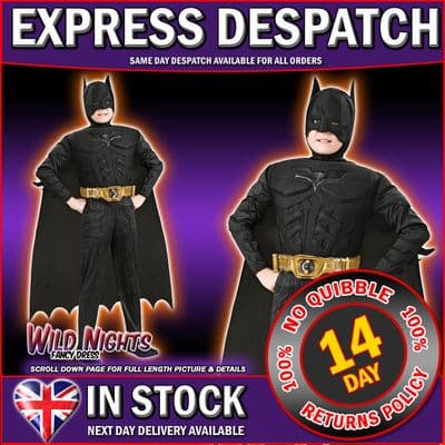 Dark Knight Muscle Chest Child Batman Costume