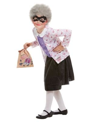 David Walliams Deluxe Gangster Granny Child Fancy Dress Costume