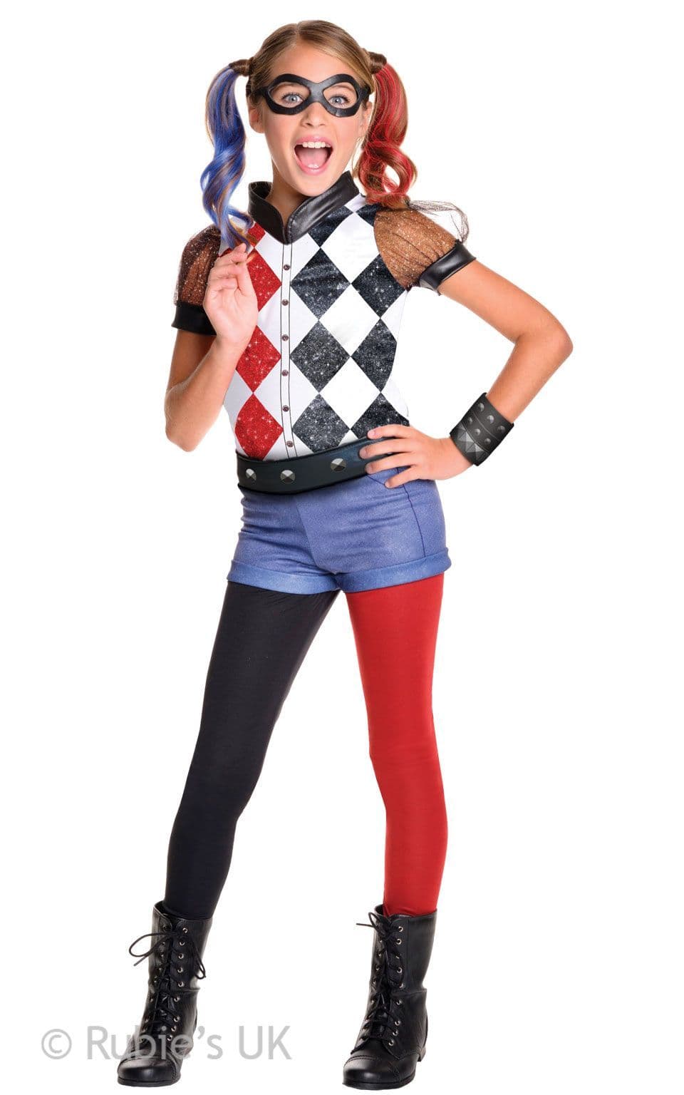 DC Superhero Girls Deluxe Harley Quinn Fancy Dress Costume dc-superhero-girls-deluxe-harley-quinn-fancy-dress-costume