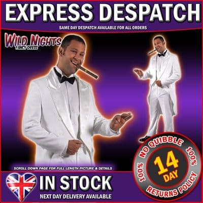 Deluxe  1920'S Mens Cabaret Suit White