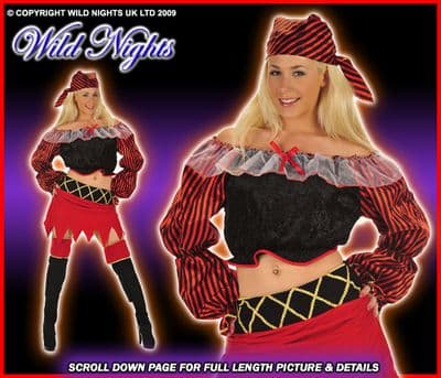 Deluxe 5 Piece PIrate Lady Costume